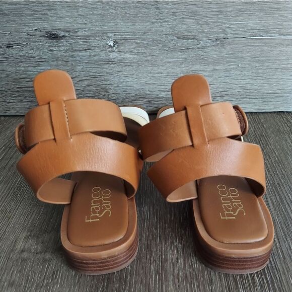 EUC Franco Sarto Palesa Sandal Tan Cream Size 8.5 - Picture 5 of 8